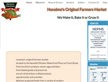 Tablet Screenshot of nanaimofarmersmarket.com